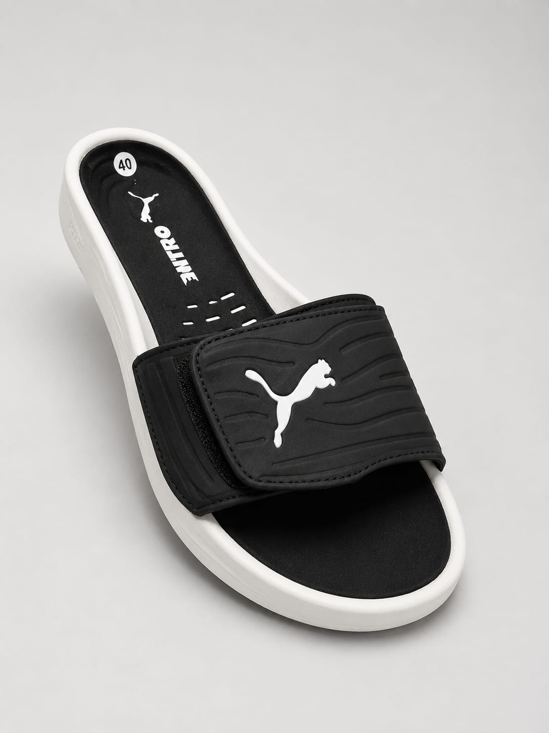 Premium Black & White Ultra-Comfort Cushioned Casual Slides 2