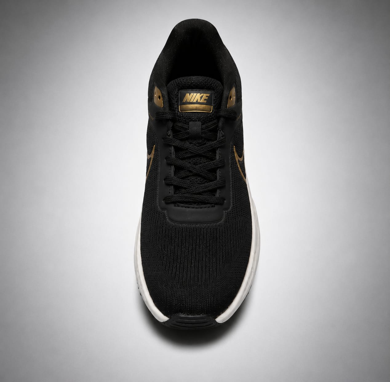 Men's Premium Black & Gold Lightweight Running Shoes 2