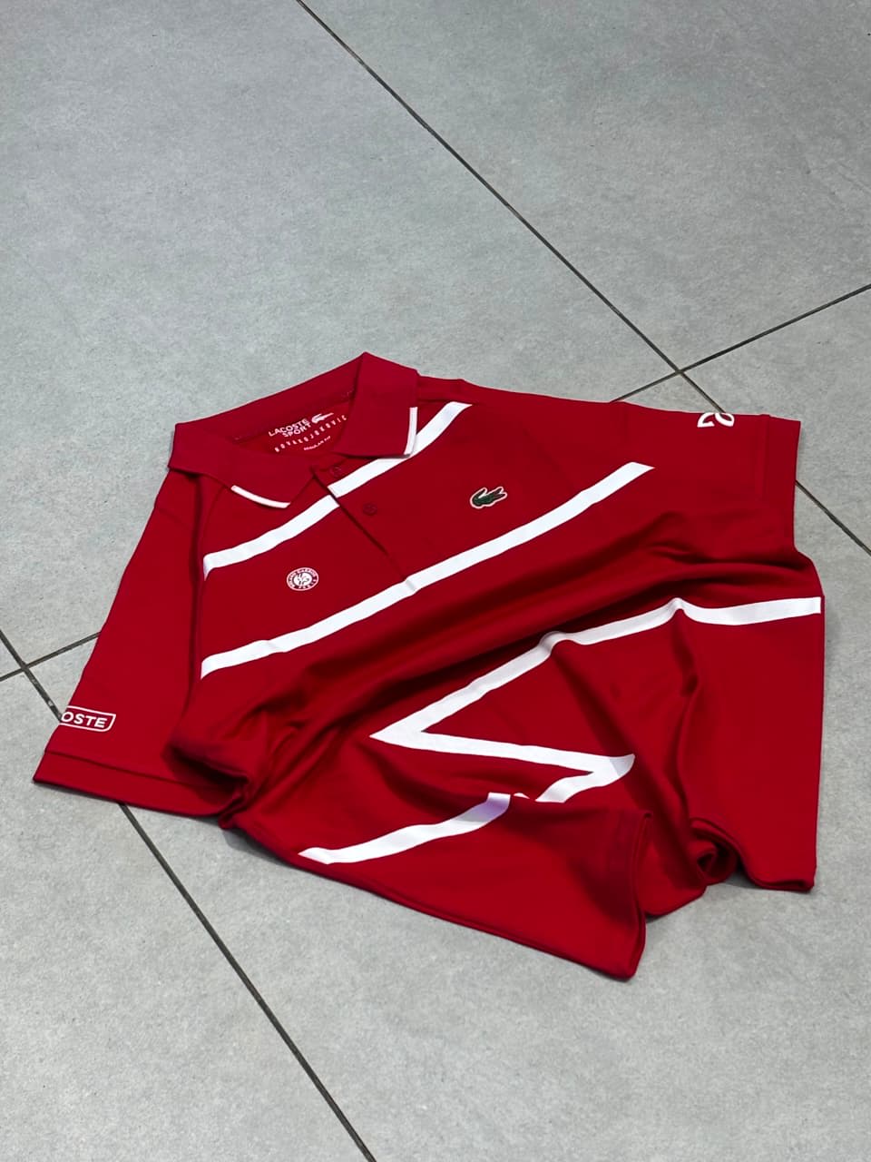 Men's Premium Red Striped Sporty Polo T-Shirt 1