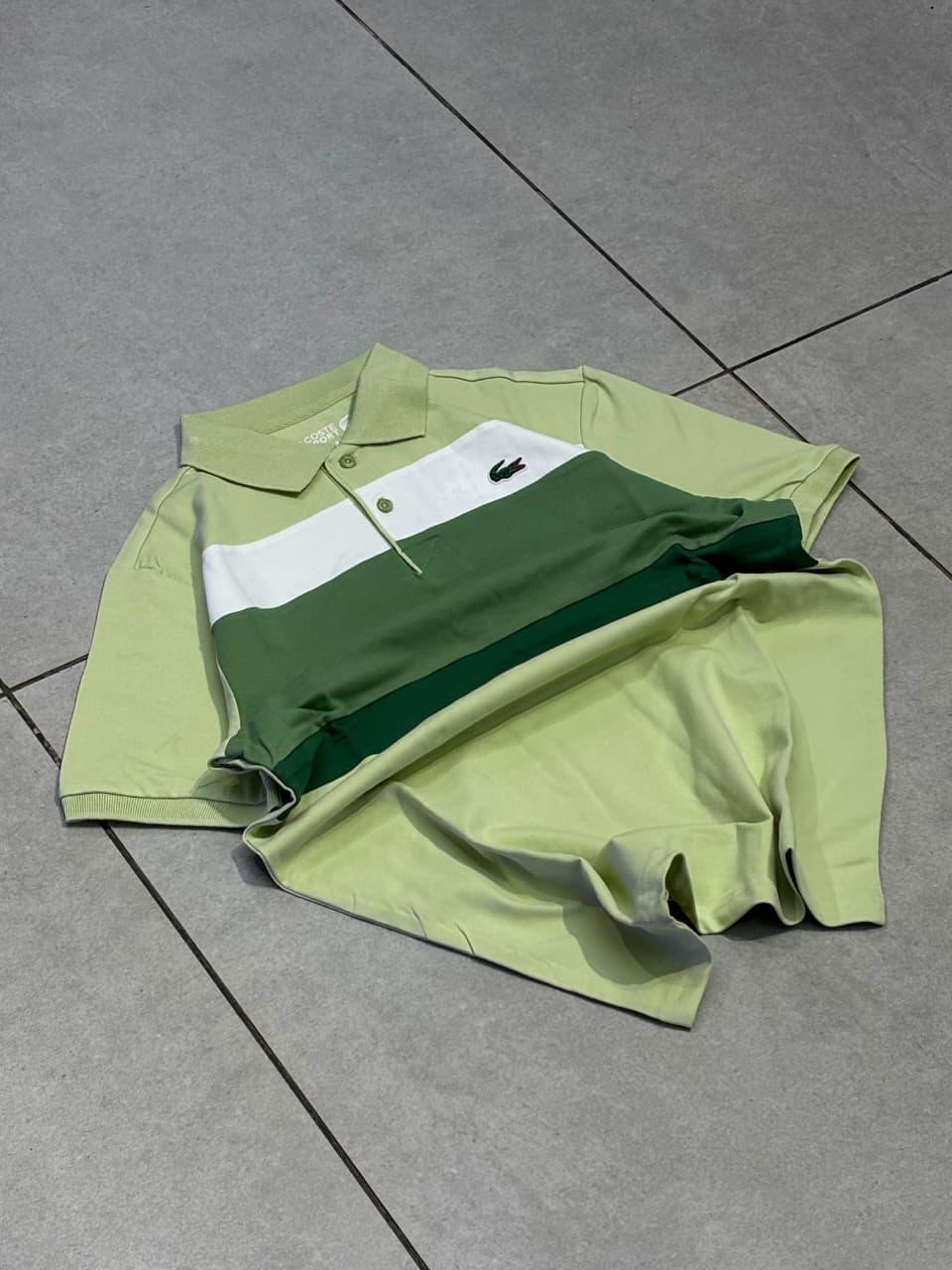 Men's Premium Mint Green Colorblocked Sporty Polo T-Shirt 1