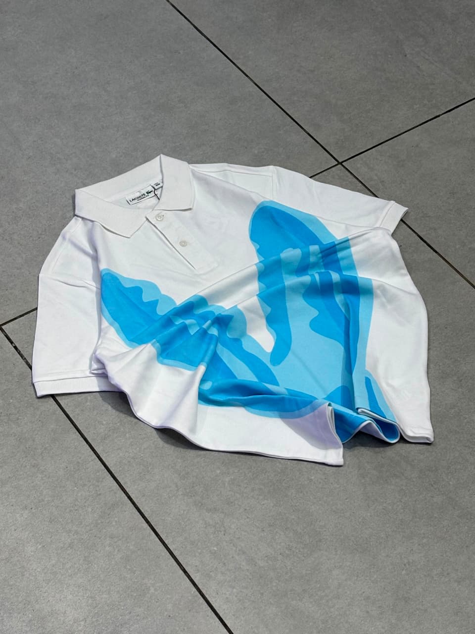 Men's Premium White Graphic Printed Casual Polo T-Shirt 1