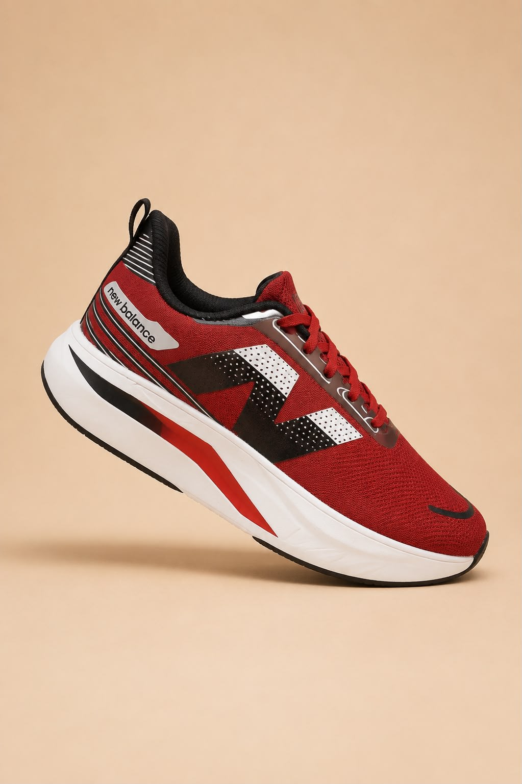 Men's Premium Maroon Mesh Lightweight Running Shoes 1