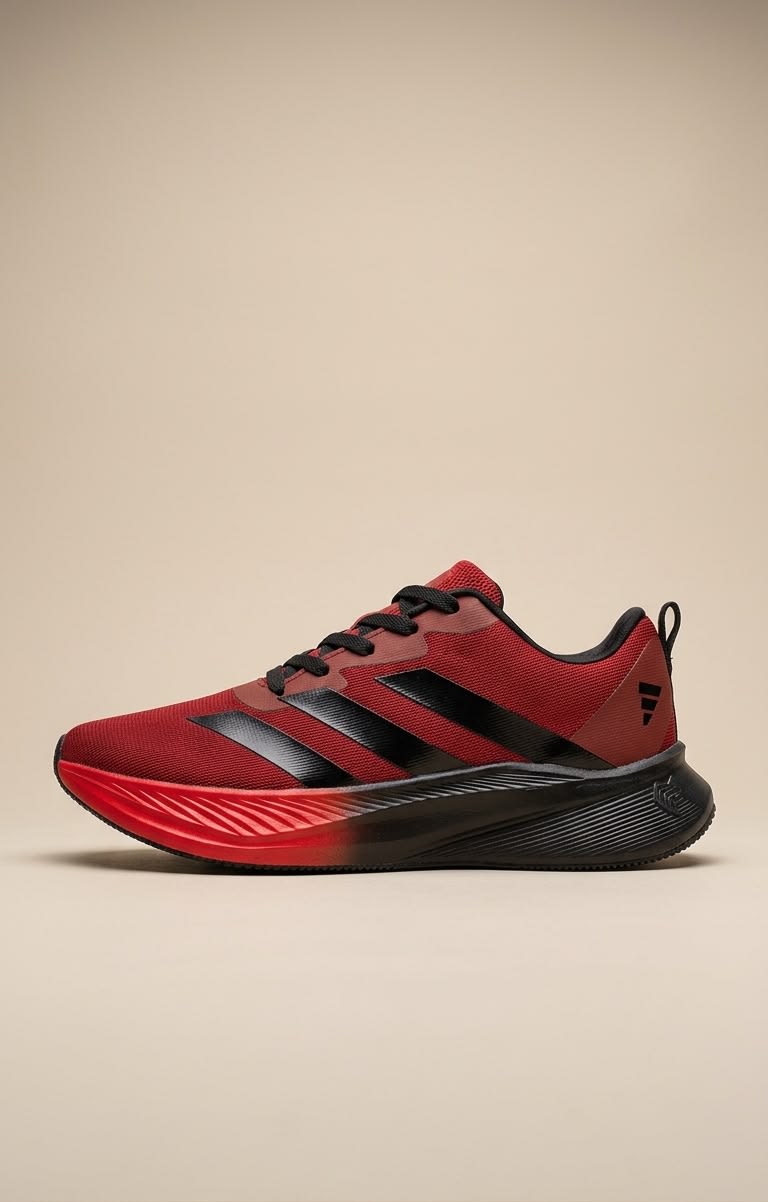Men's Premium Red & Black Gradient Lightweight Running Shoes 1