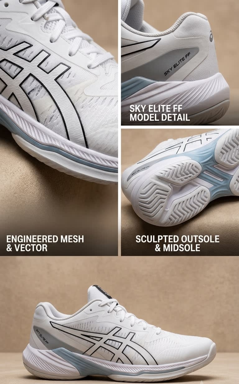 Men's Premium All-White Lightweight Running Shoes with Black Outline 3