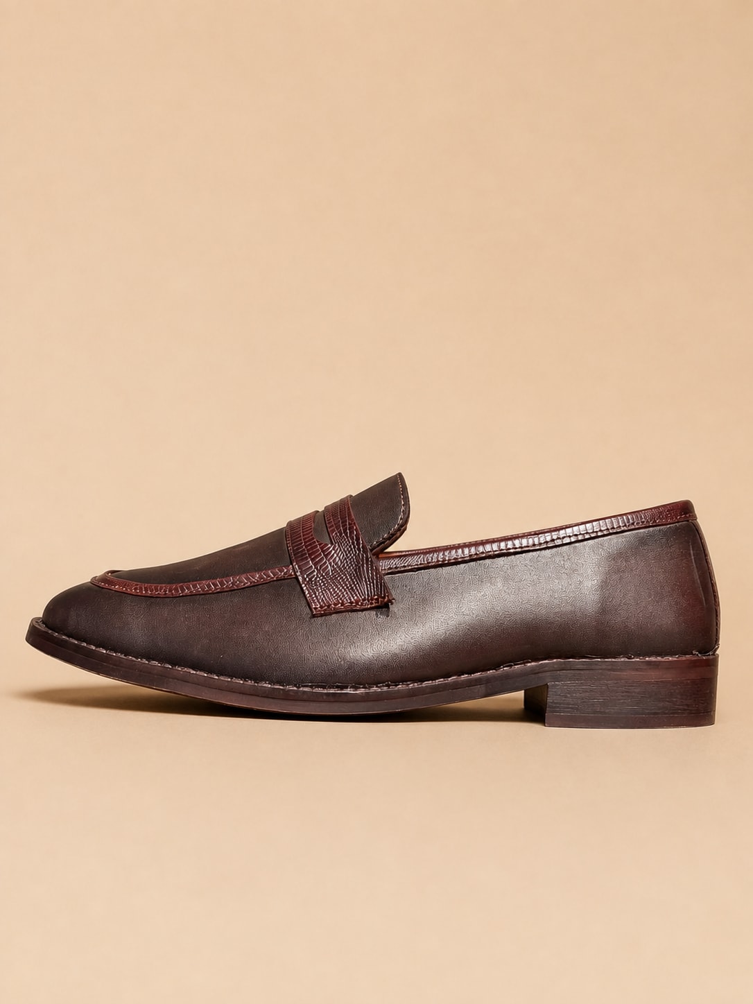 Men's Premium Brown Leather Penny Loafers 1