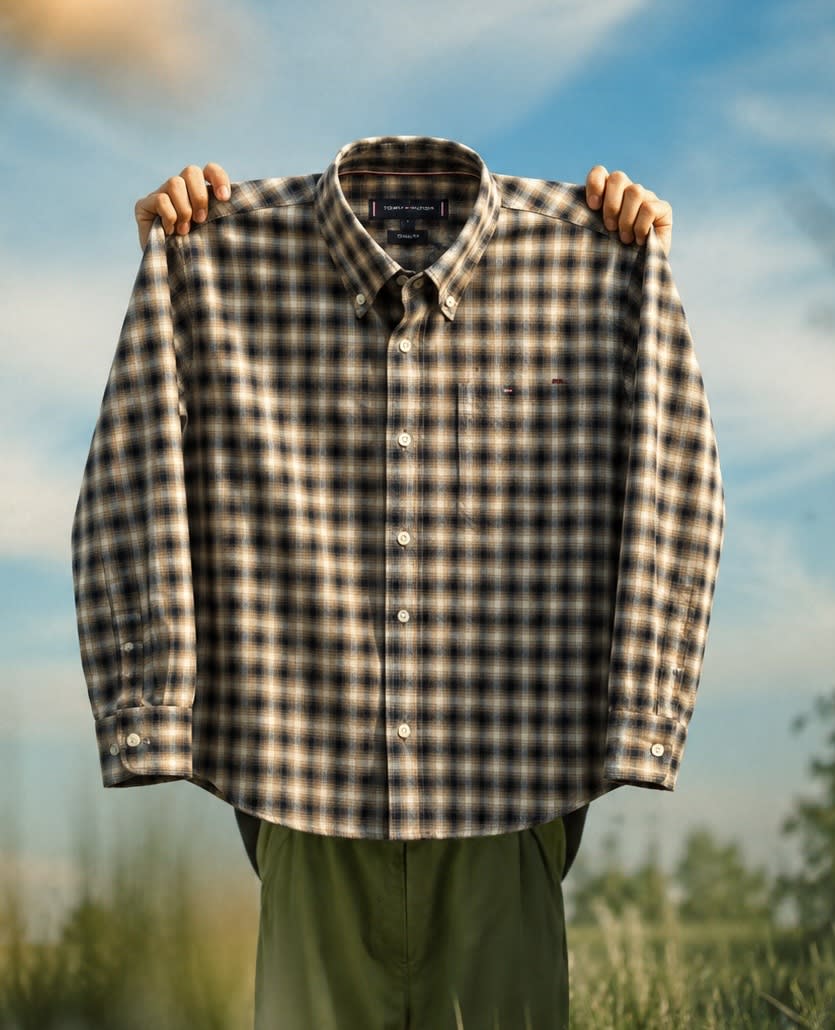 Men's Premium Beige & Brown Plaid Full Sleeve Casual Shirt 2