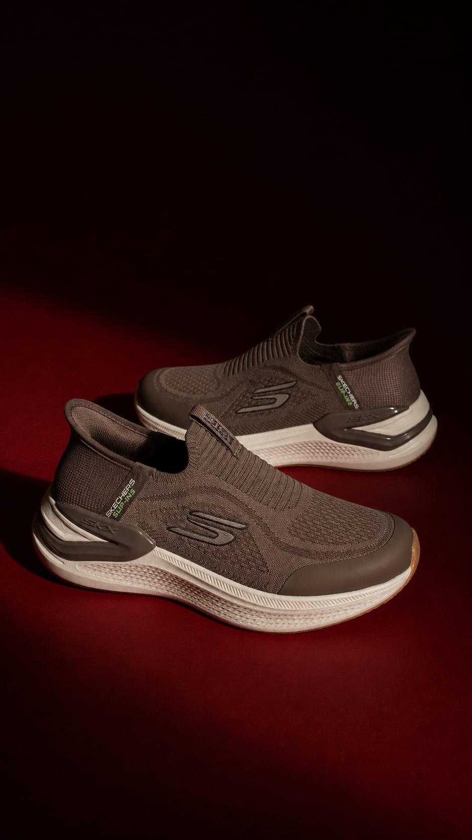 Men's Premium Greyish-Brown Slip-On Walking Shoes 1