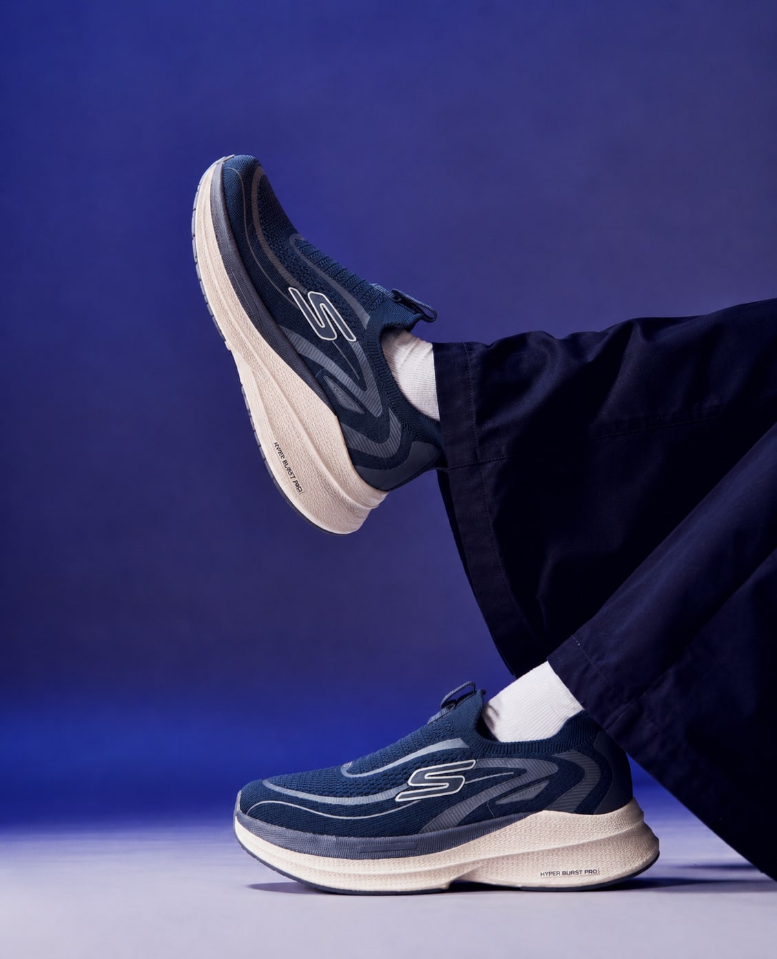 Men's Premium Navy Blue Ultra-Cushioned Slip-On Walking Shoes 2