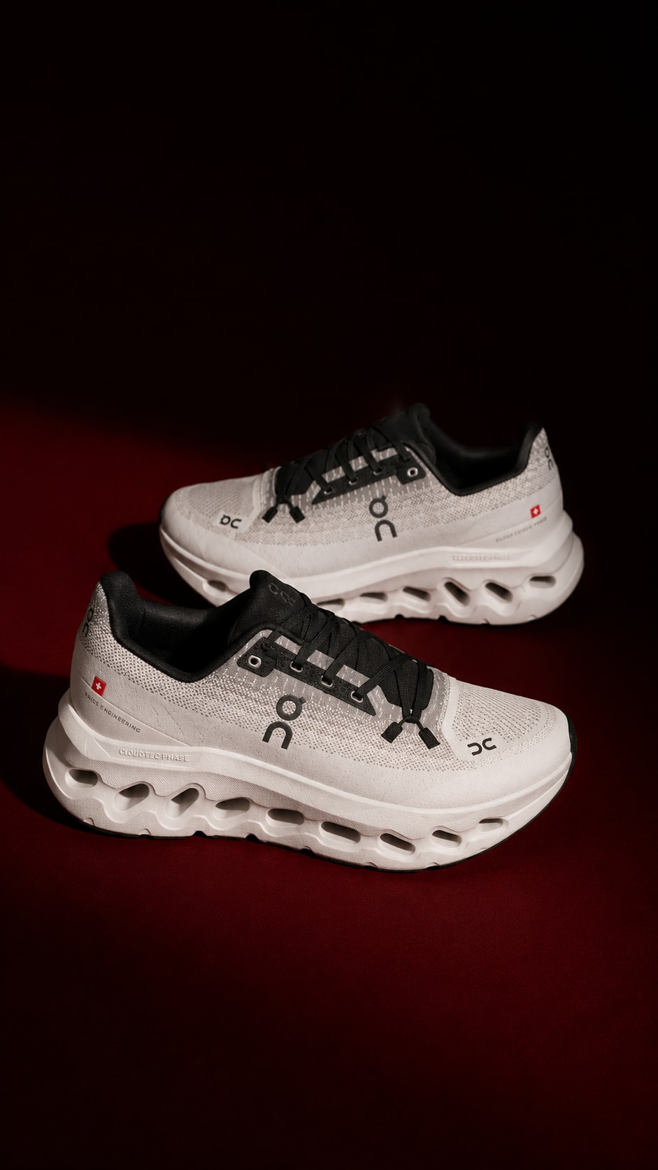 Men's Premium White & Grey Gradient Pod-Cushion Running Shoes 1