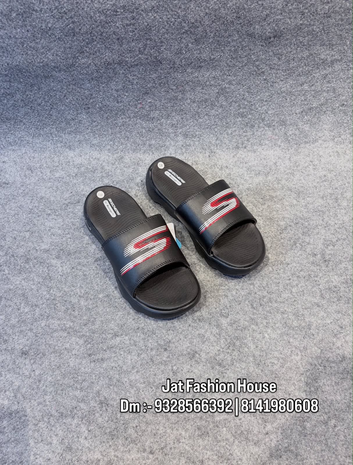 Men's Premium Black Comfort Cushioned Slides 1