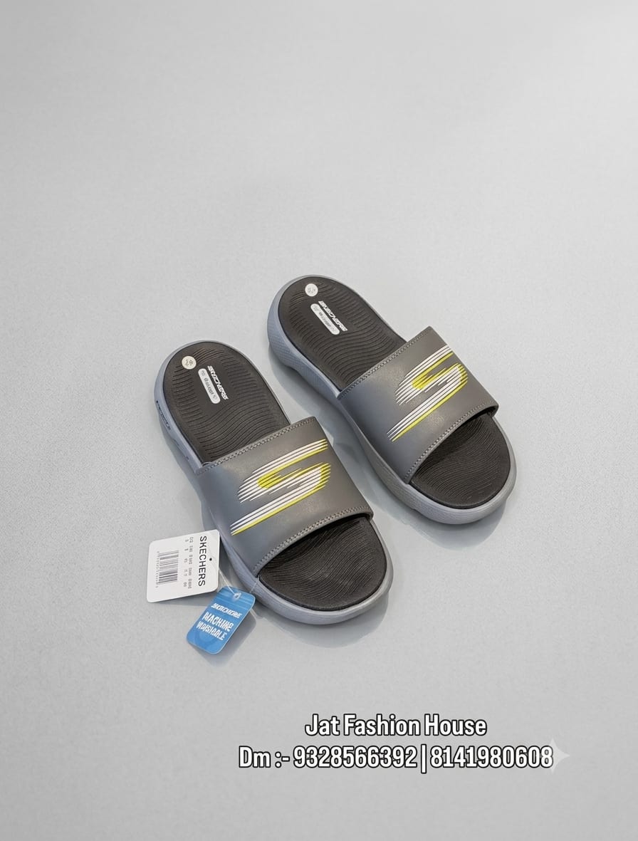 Men's Premium Grey Comfort Cushioned Slides 2