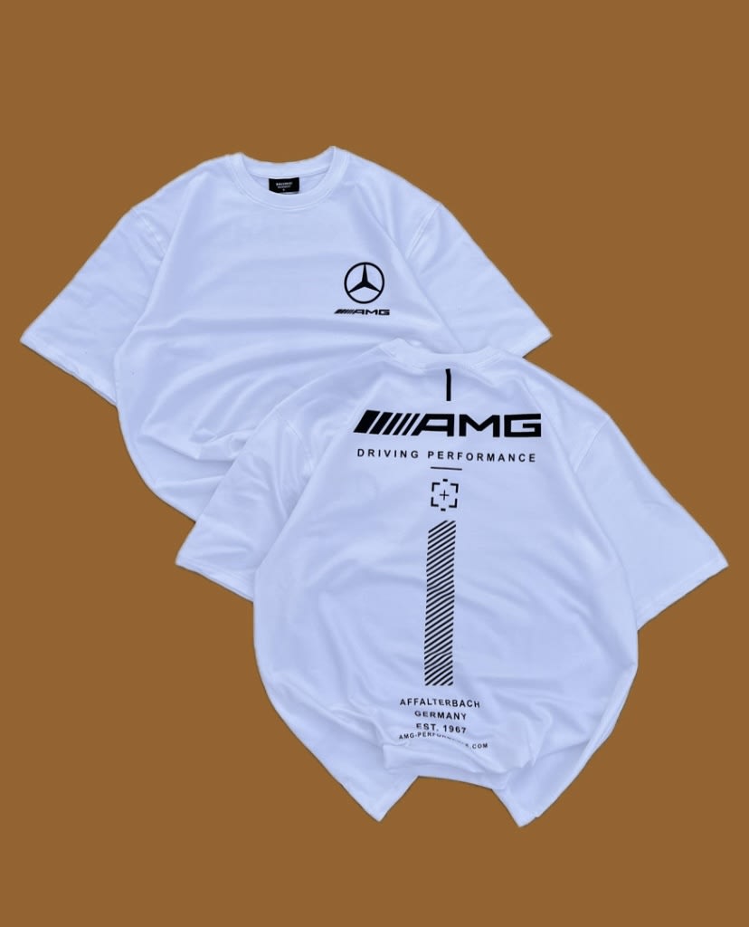 Unisex Premium White Motorsport Performance Graphic Oversized T-Shirt 1