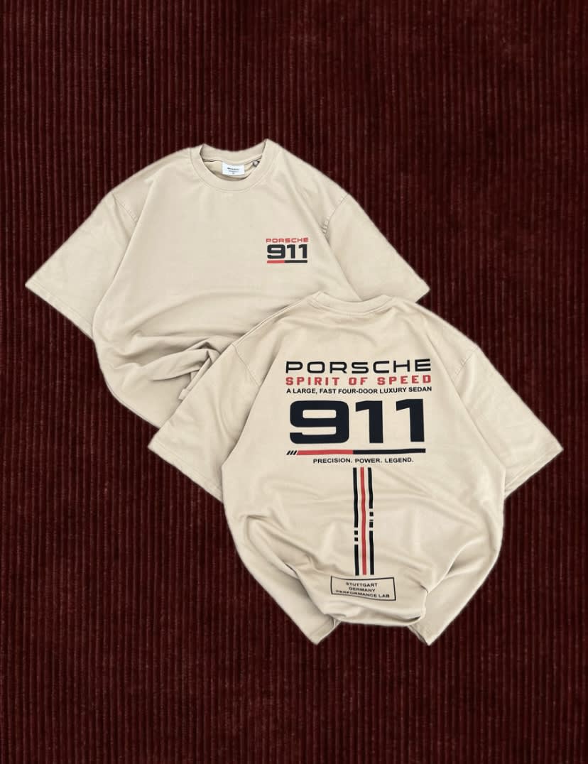 Unisex Premium Beige Speed Legend Graphic Oversized T-Shirt 1