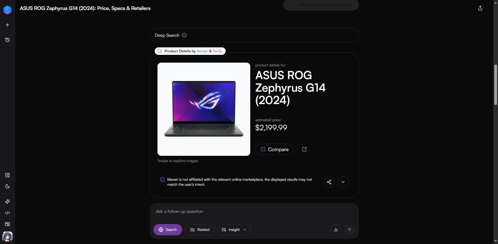 Maven - Product Details