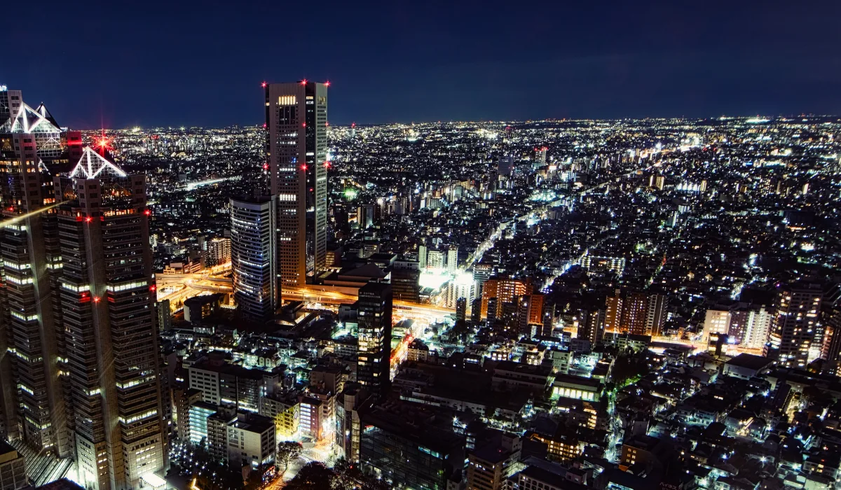 Night cityscape of Tokyo from Tokyo Metropolitan Building