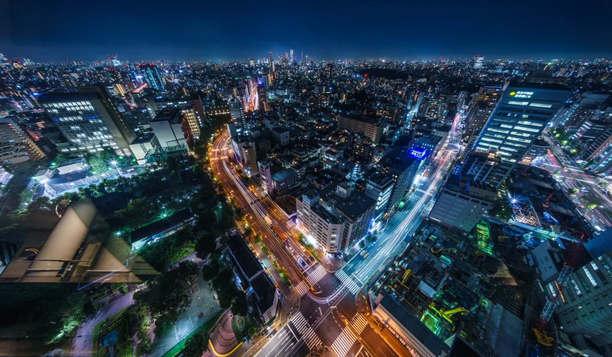 Night cityscape from Bunkyo Civic Center Observation Lounge