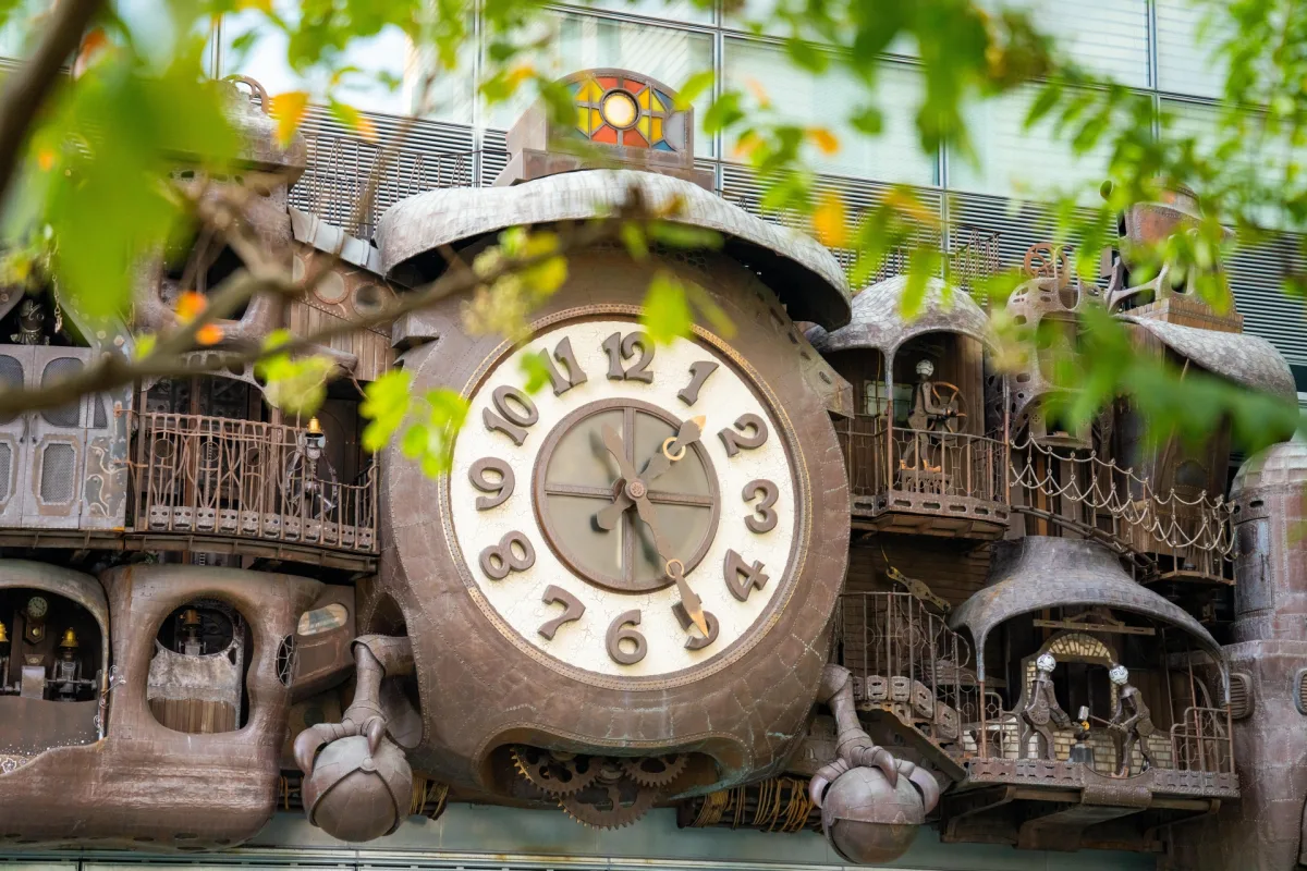Ghibli inspired gigantic clock by Hayao Miyazaki in Tokyo