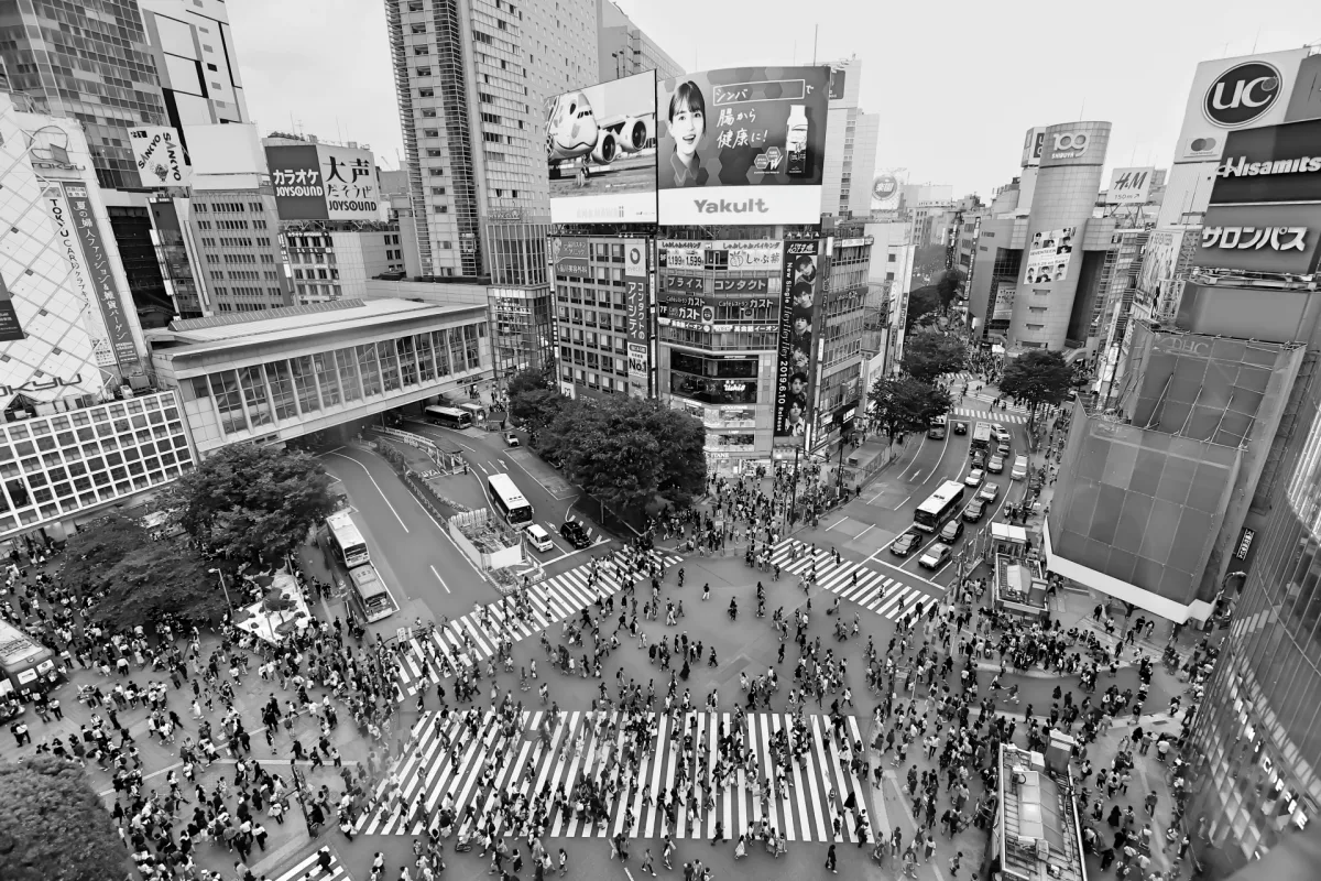 Shibuya crossing from Mag's Park Rooftop