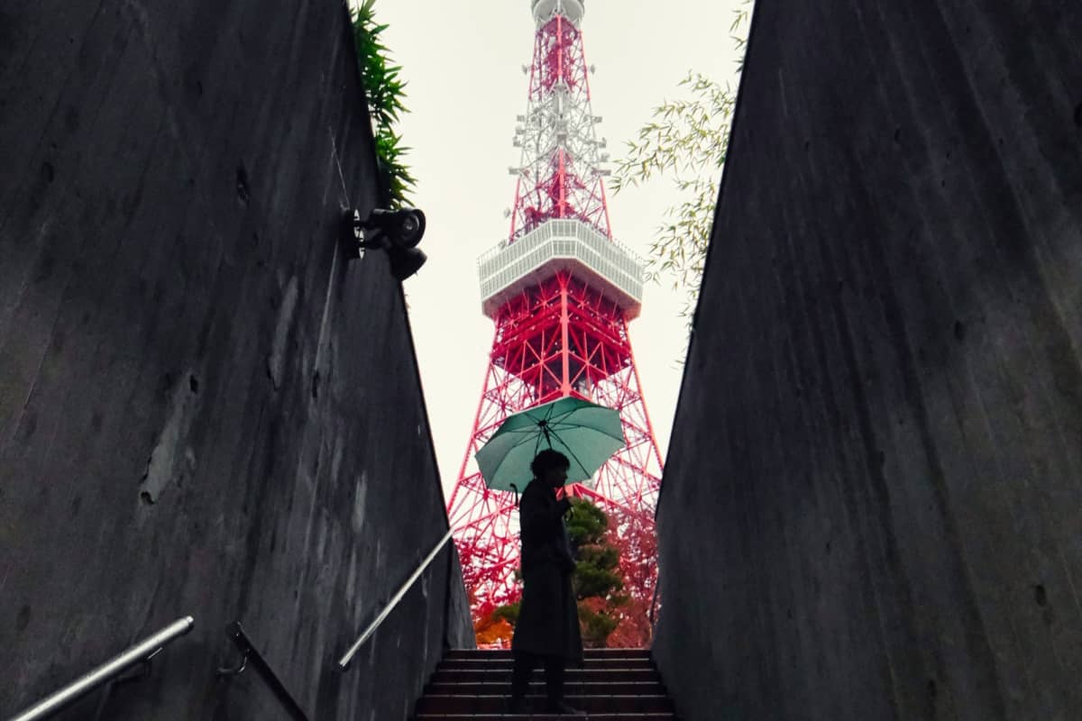 Tokyo Tower Underground Parking Stairway secret photo spot