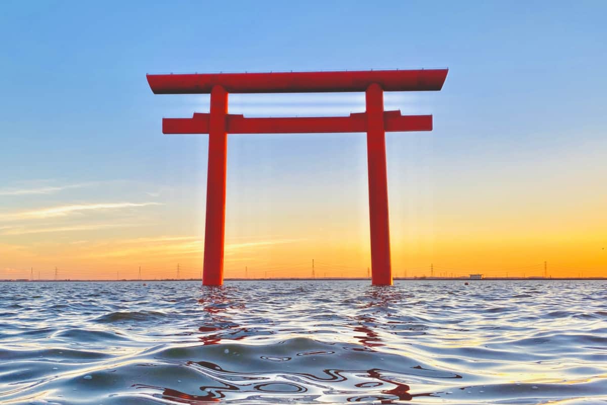 Kashima Shrine West Torii - Japan’s largest torii on water