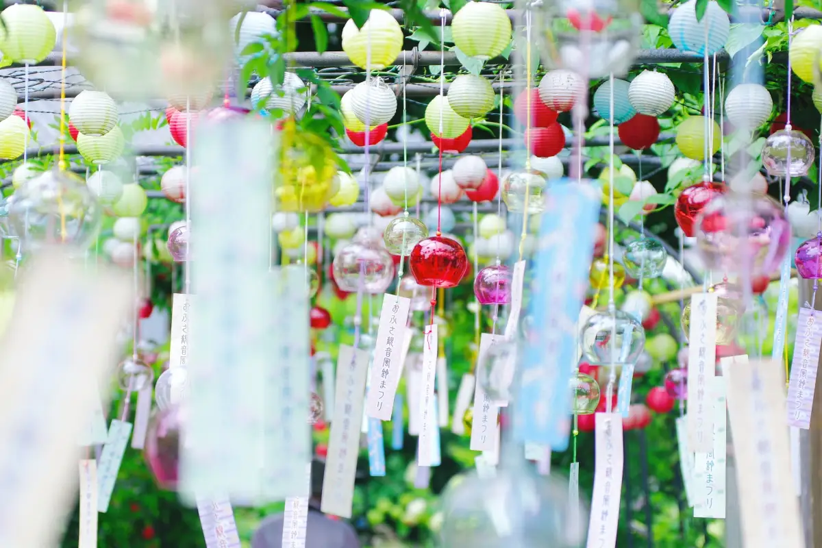 Ofusa Kannon Temple Nara - Wind Chime Festival Nara, Japan