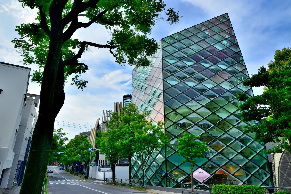 Prada Aoyama glass facade in Minami-Aoyama