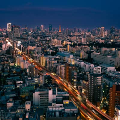Cityscape view point from Sky Carrot Observatory in Tokyo