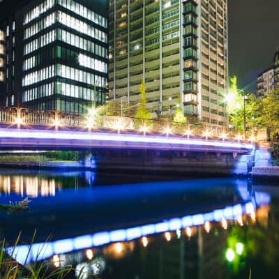 Takahashi bridge in Tokyo a quiet scenic view point