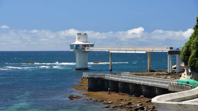 Katsuura Marine Park - Rugged coastal cliffs and natural rock formations near the park