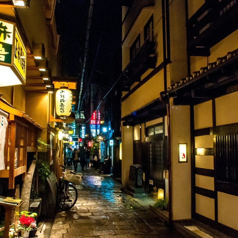 Hozenji Yokocho Alley - lanternlit alley Osaka near Hozenji Temple
