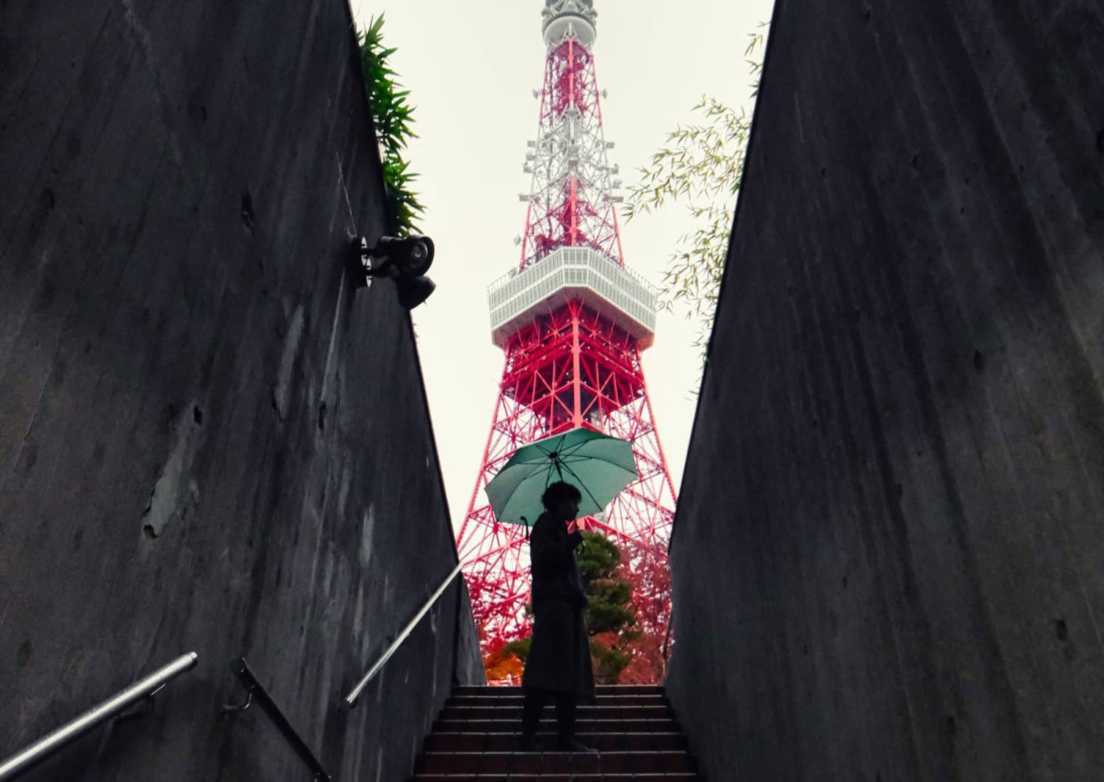 Tokyo Tower Underground Parking Stairway