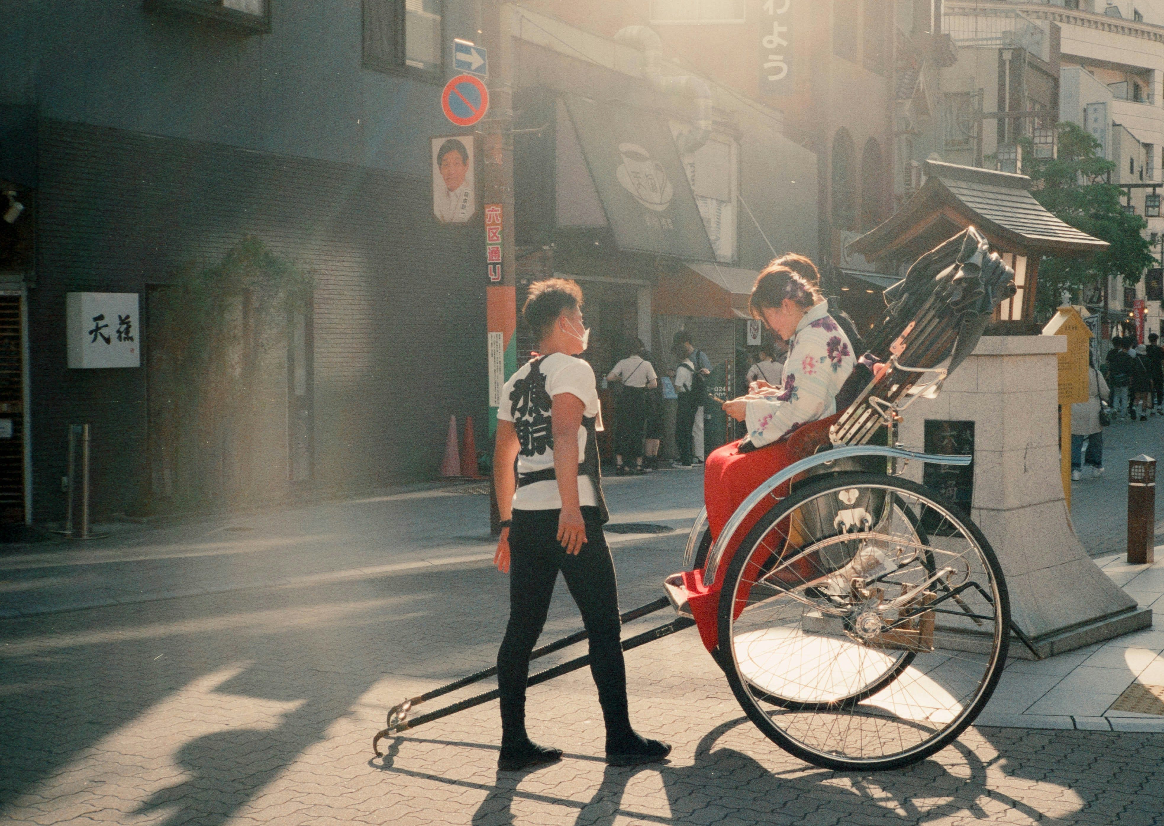 Photographer capturing travel memories in Japan