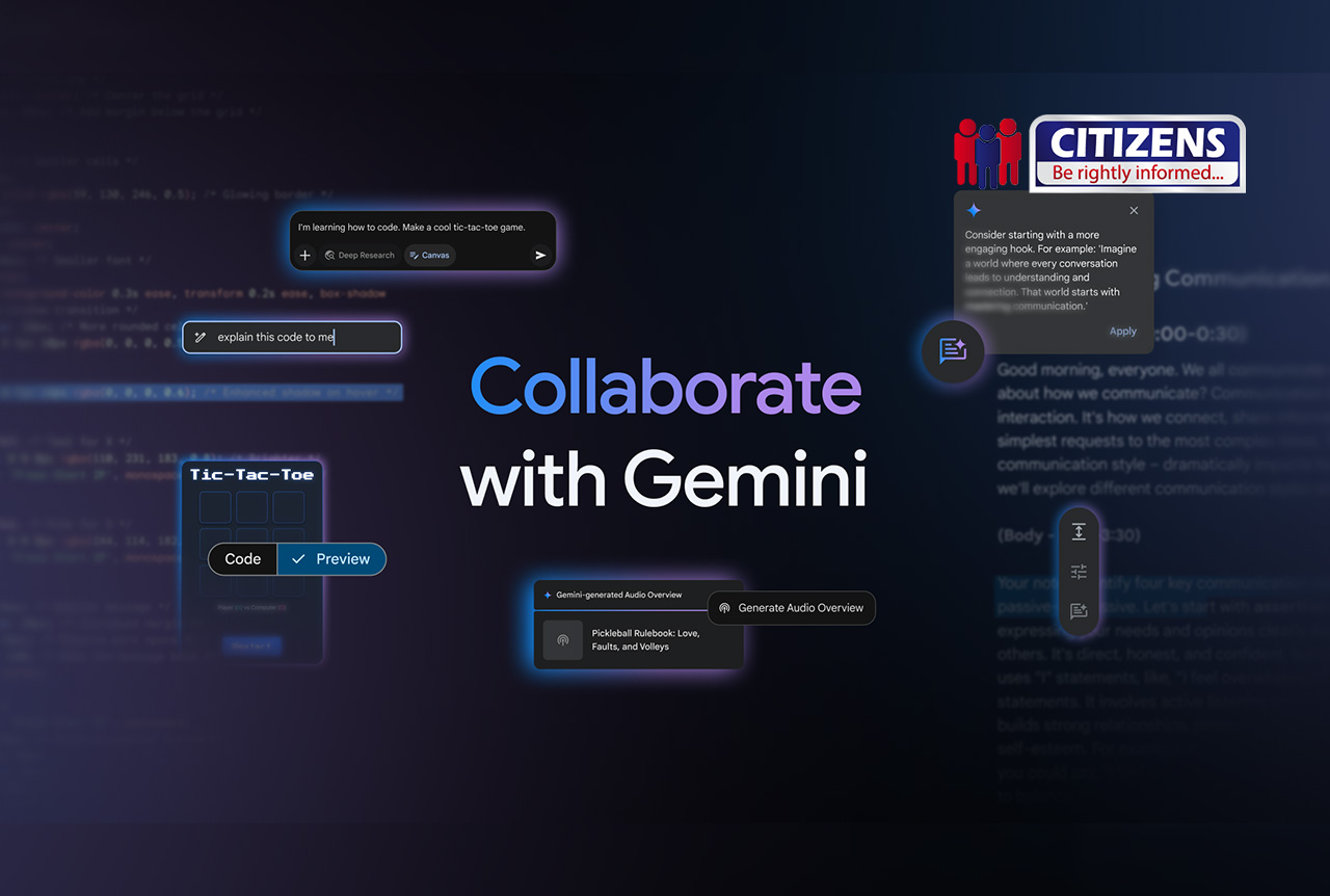 Gemini Introduces Canvas and Audio Overview, Redefining Collaboration and Creativity