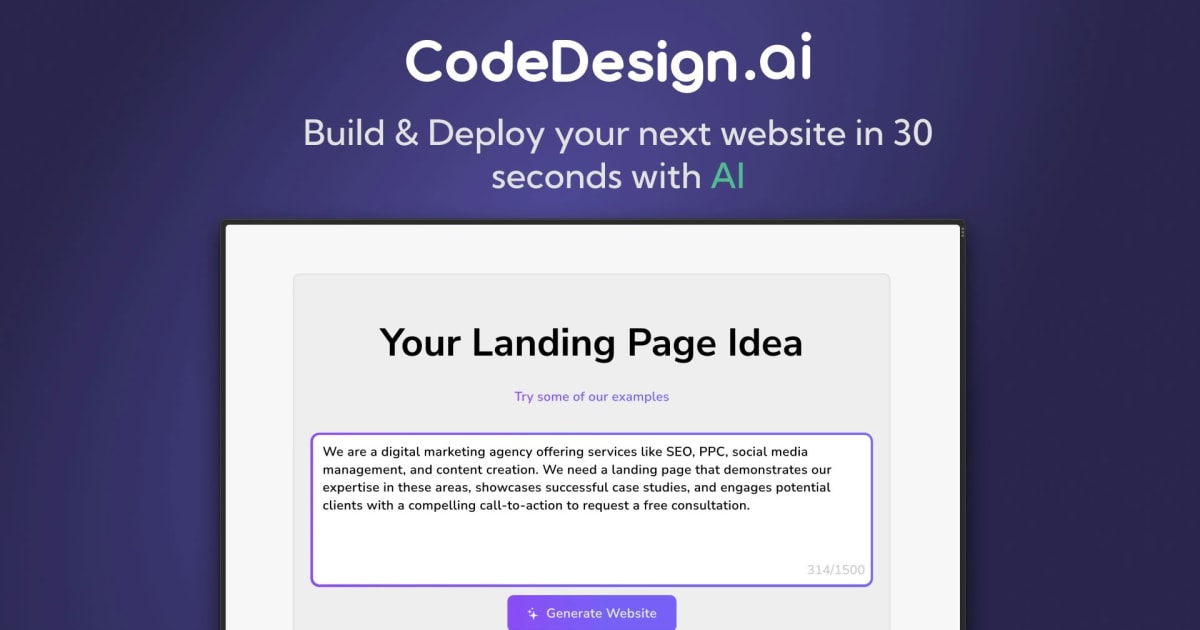 CodeDesign.ai - AI Tool