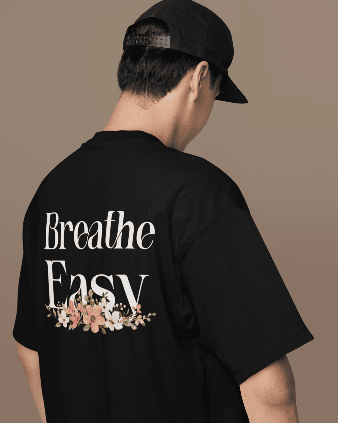 Unisex Black BREATHE EASY Oversized T-Shirt 