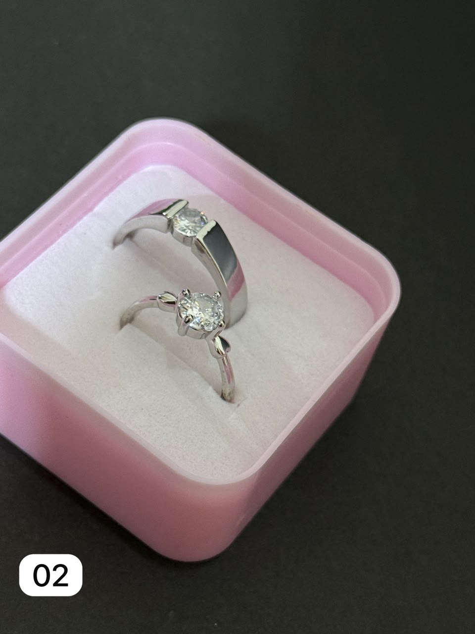 Couple Promise Rings - Stainless Steel Adjustable