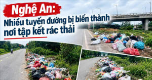 Nghệ An: Nhiều tuyến đường bị biến thành nơi tập kết rác thải
