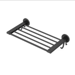 Multi-Functional Wall-Mounted Towel and Shoe Rack - Matte Black - image 4