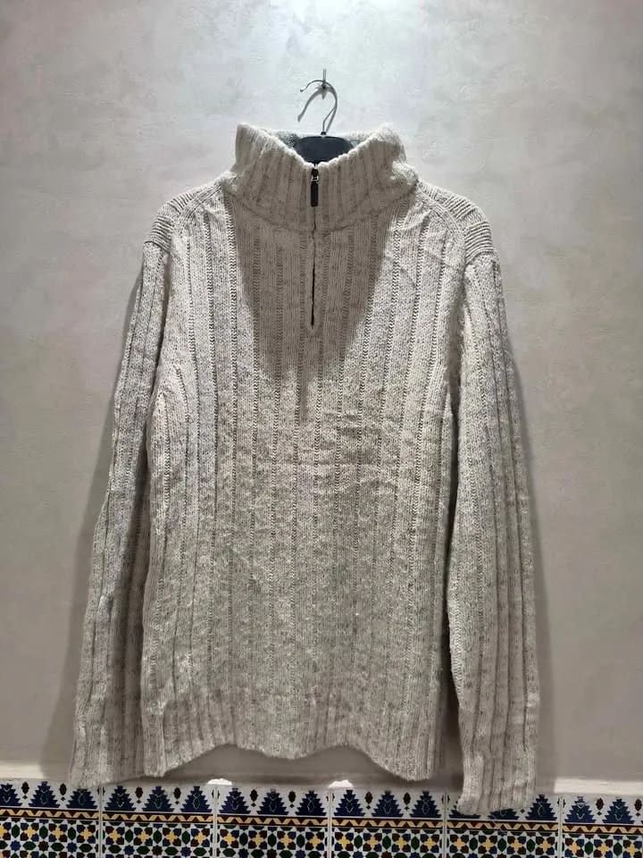 M&S regular Half Zip Rib Knit (S/M) - image 1
