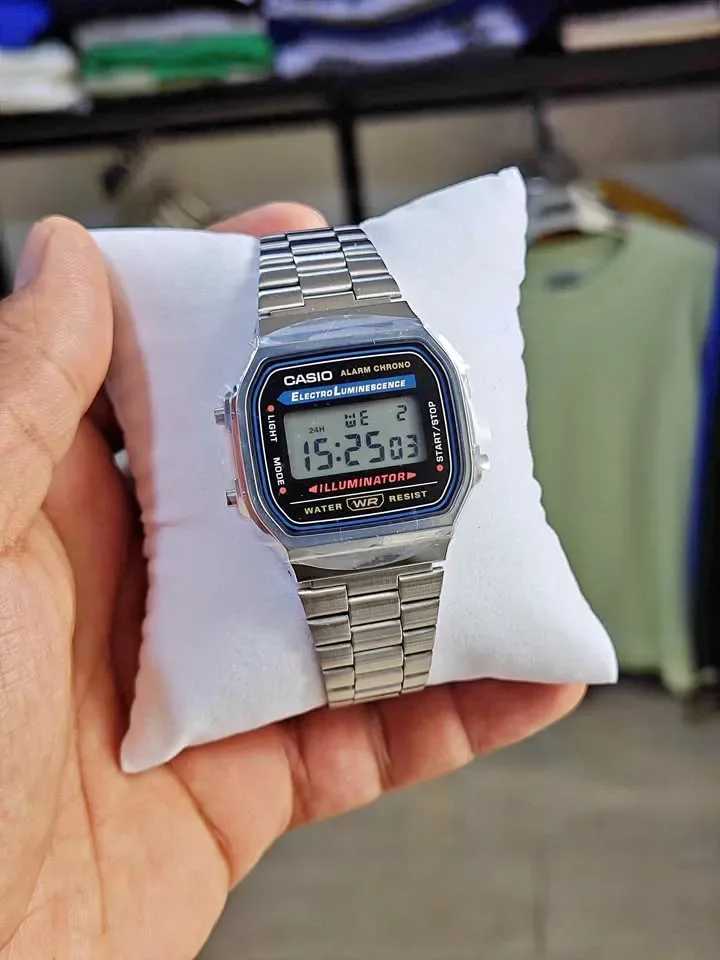 Montre Casio A168WA-1WDF Originale Argentée