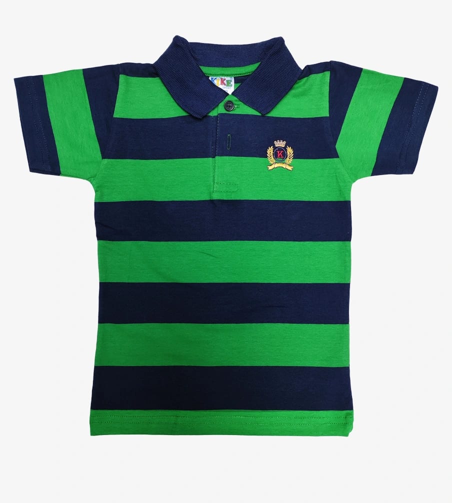 polo manga corta listado verde