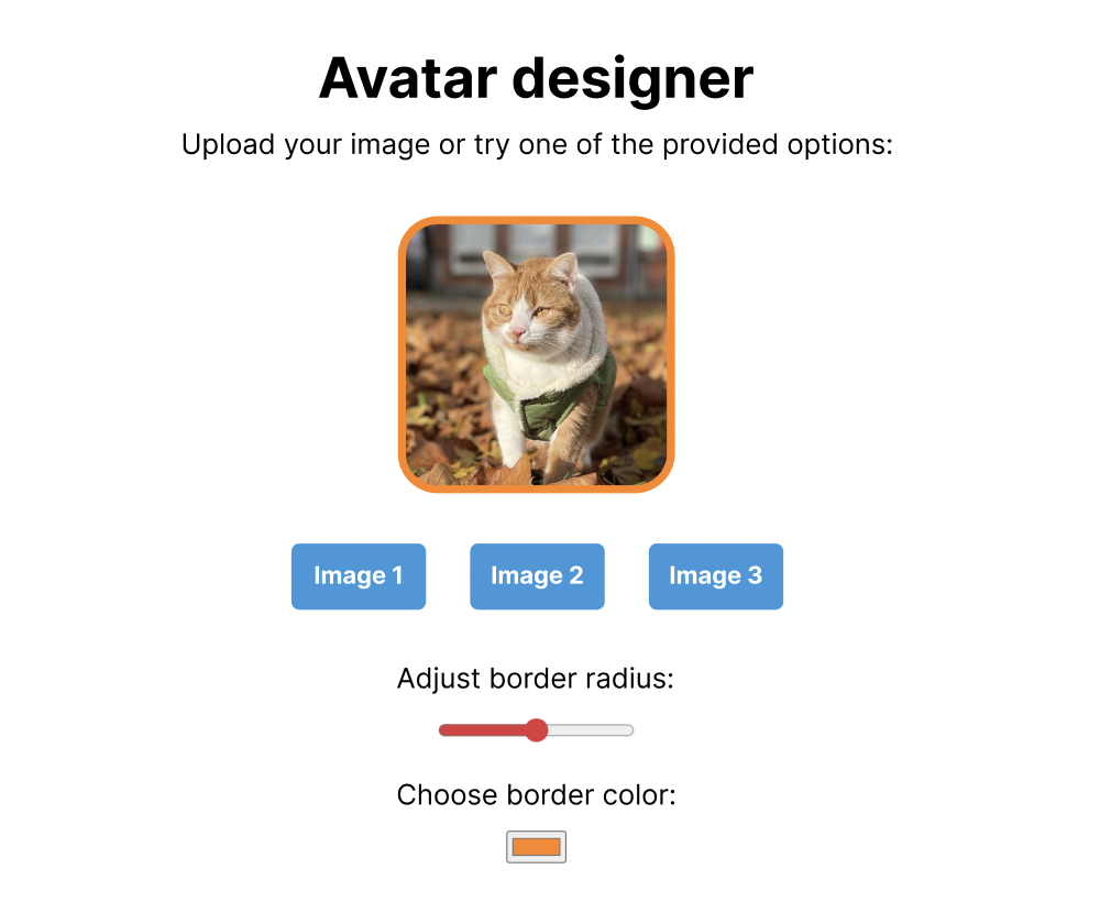 Avatar designer screenshot.