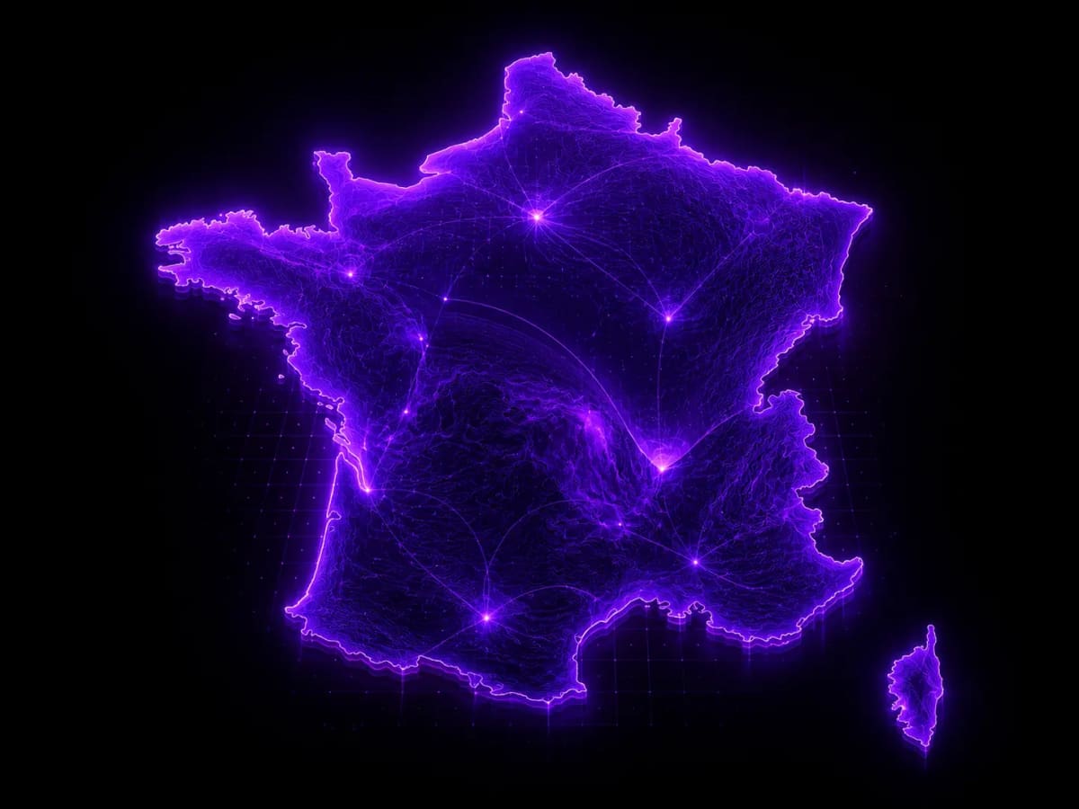 Carte de France illustrant les zones d’intervention de KEIRO : création de sites internet à Annecy, en Haute-Savoie et accompagnement à distance partout en France