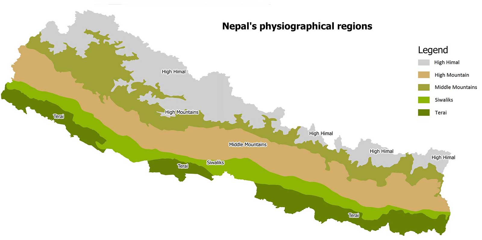 Nepal Geography Map