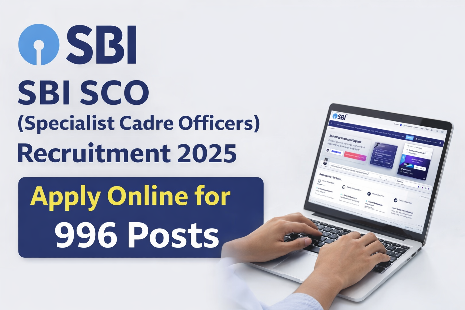 SBI SCO Recruitment 2025: 996 Vacancies