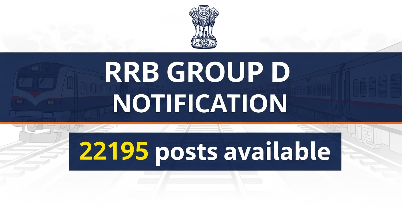 RRB Group D 2026 : Submit your applications for 22,195 posts
