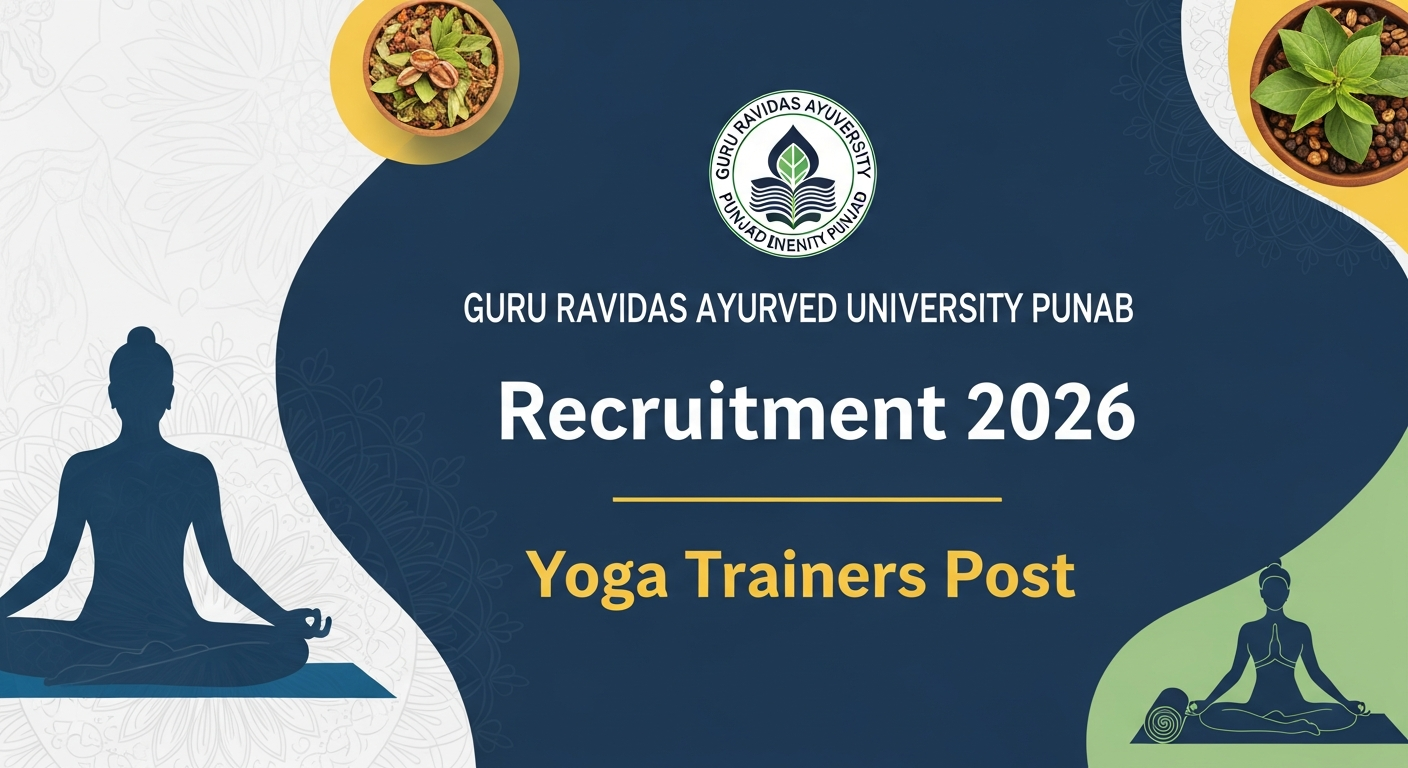 Guru Ravidas Ayurved University Punjab Recruitment 2026