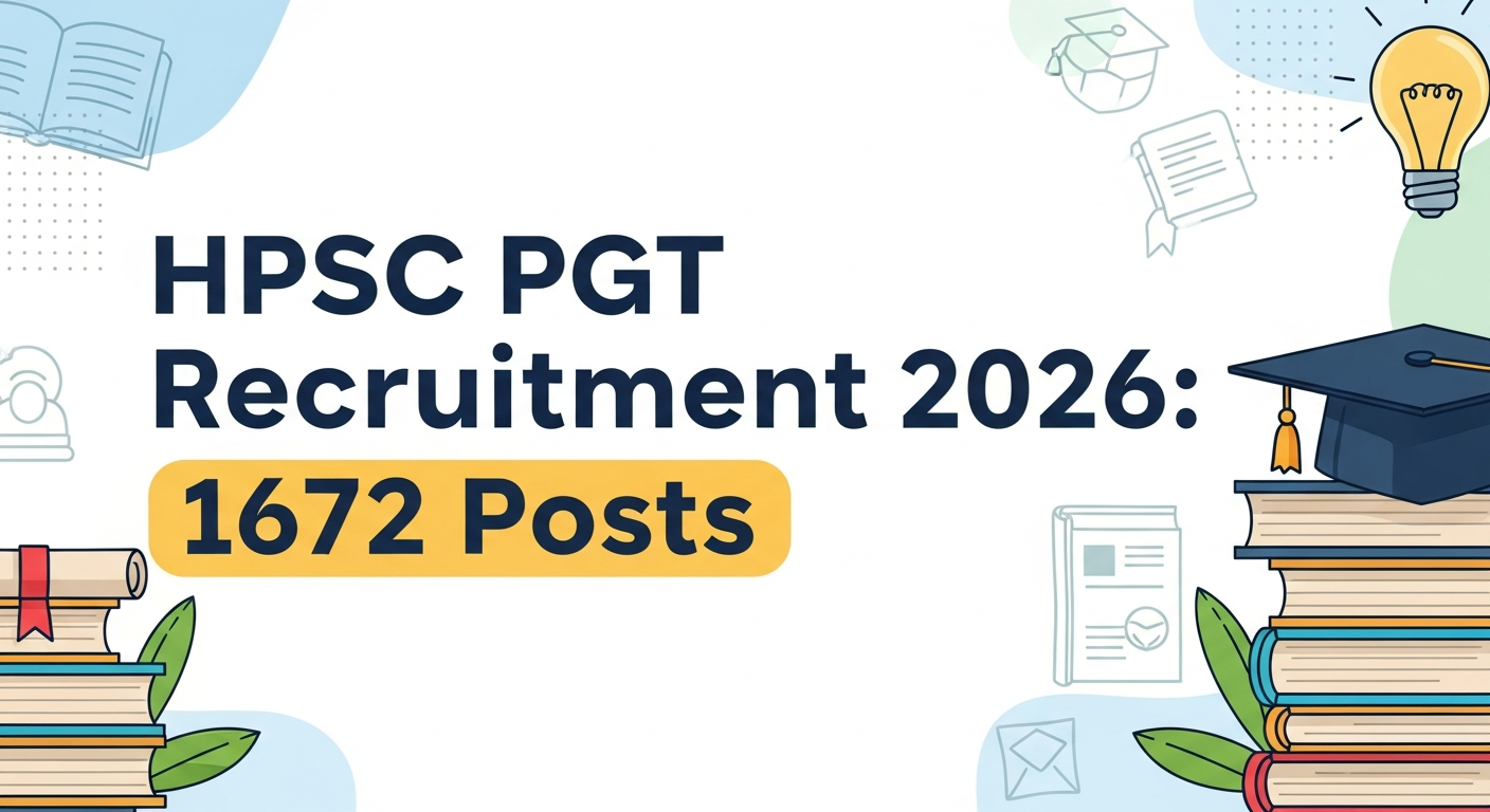 HPSC Recruitment 2026 for 1672 Post Graduate Teachers