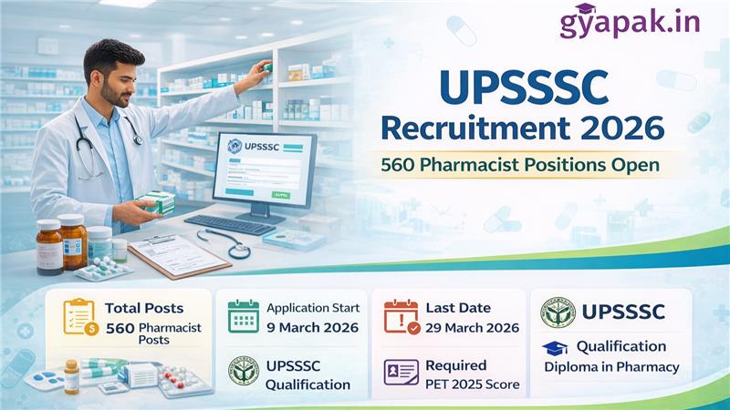 UPSSSC Recruitment 2026 – 560 Pharmacist Positions Open
