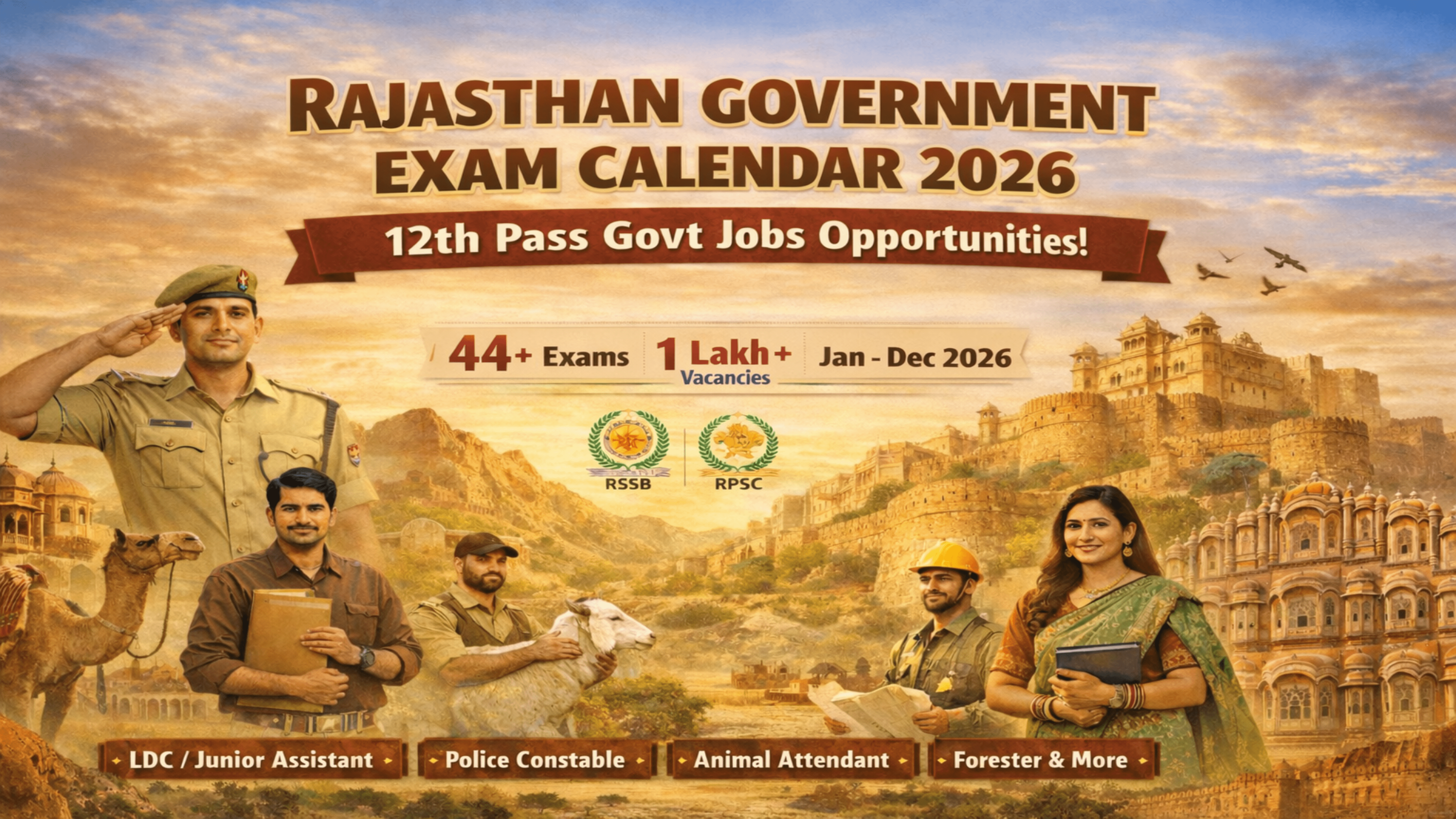 Rajasthan Government Exam Calendar 2026: Complete Guide to 12th Pass Govt Jobs Rajasthan 2026